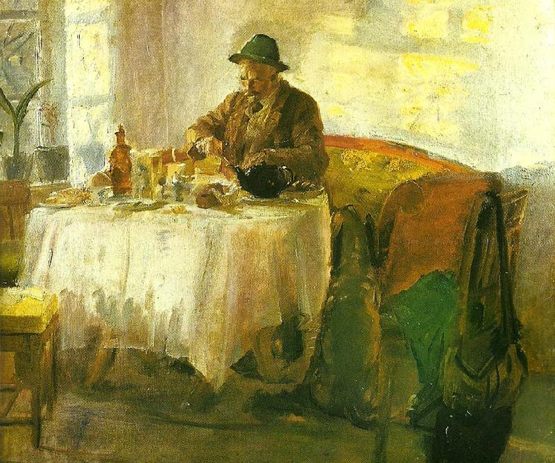 Anna Ancher frokost for jagten oil painting image